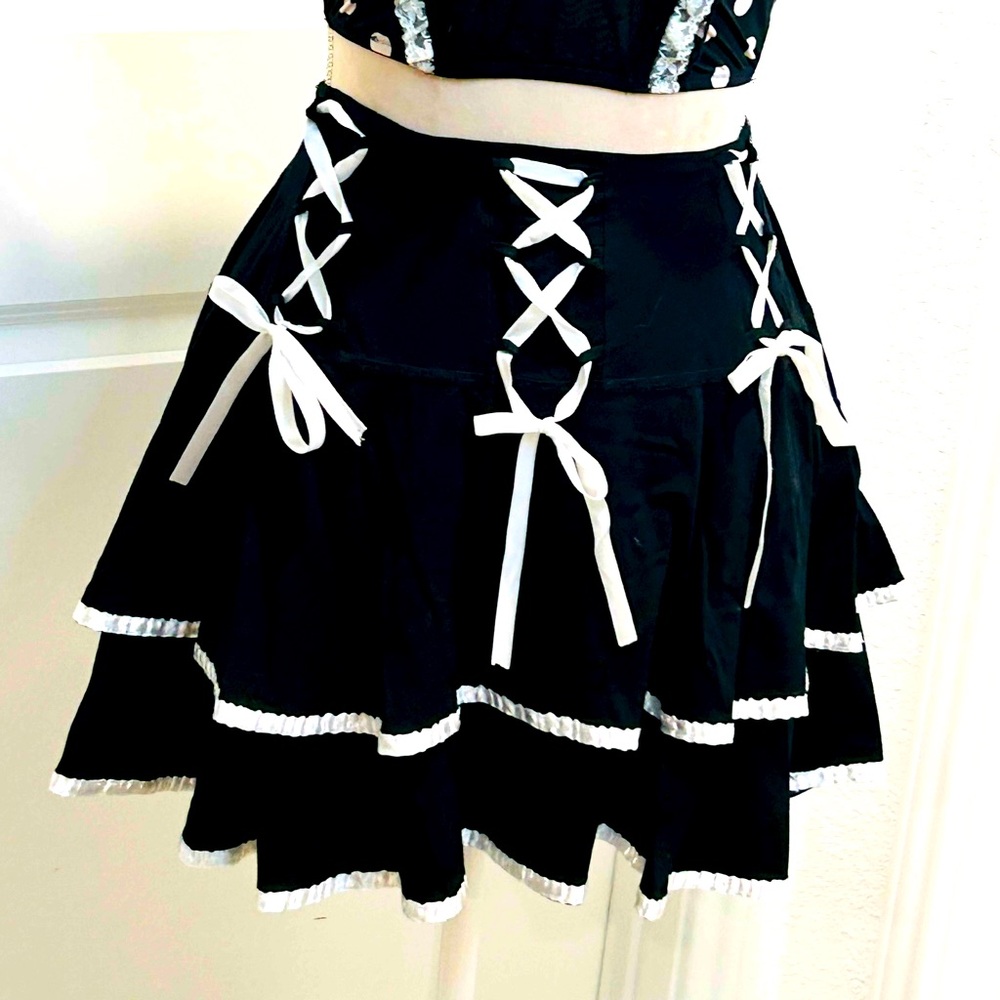 Pleated Punk Goth Steampunk Hot Topic Social Collusion Skirt Mini Skirt Sz S